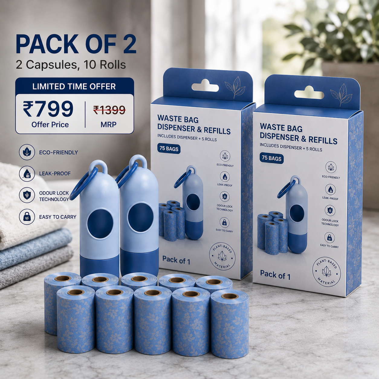 Multipurpose Portable Travel Hygiene Kit